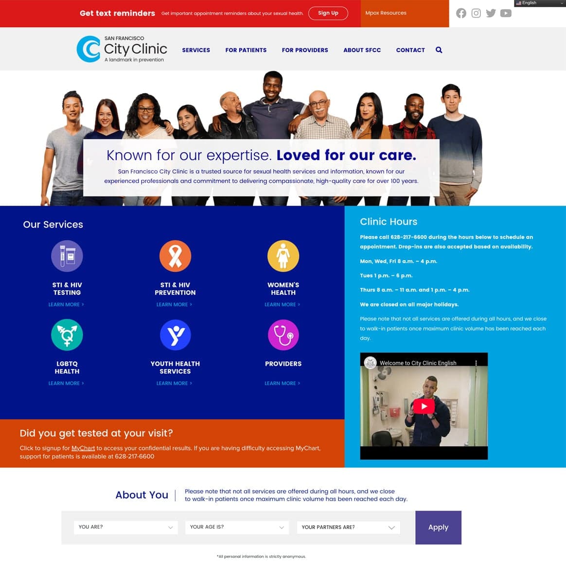 San Francisco City Clinic Website
